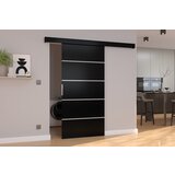 ADRK Klizna zidna vrata BIELLA od laminirane ploe 96 cm - CRNA | shoptok.hr