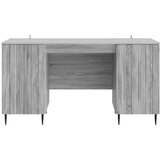  Stol s policom Siva sonoma 142 5 x 50 x 75 cm Konstruirano drvo - Siva sonoma | shoptok.hr