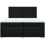  Krevet s oprugama i madracem crni 200x200 cm od tkanine | shoptok.hr