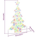 vidaXL Božično drevo med 100 LED večbarvno 120 cm Akril | Shoptok.si