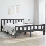  Posteljni okvir siv iz trdnega lesa 150x200 cm 5FT, (20643292) Cene