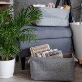 Kondela TEMPO-NAXE, košare iz blaga, komplet 2 kosov, siva | Shoptok.si