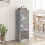  Visoka komoda sa staklenim vratima boja hrasta 35 x 37 x 109 cm | shoptok.hr