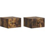 Stenski nočni omarici 2 pcs Dimljen hrast 33 x 34,5 x 20 cm, (5000209575) | Shoptok.si