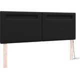  LED glava kreveta Crna 144 cm Lažna koža | shoptok.hr