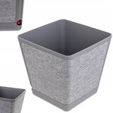 KADAX Pokrov za cvetlični lonček s stojalom, kvadraten, siv vzorec blaga, 24 cm, (5000346618) | Shoptok.si