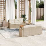  7-dijelni set vrtnih sofa od poliratana s jastucima bež | shoptok.hr