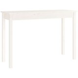  Konzolna mizica bela 110x40x75 cm trdna borovina, (20711653) | Shoptok.si