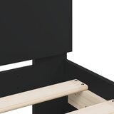  Okvir kreveta s uzglavljem crni 140x190 cm konstruiranog drva | shoptok.hr