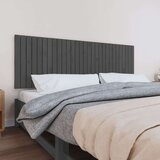  Stensko posteljno vzglavje sivo 185x3x60 cm trdna borovina, (20739391) | Shoptok.si