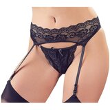 Cottelli - čipkasti podvezični pas s tangicami (črna) - M | Shoptok.si