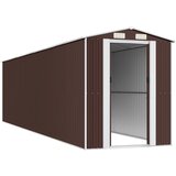  Vrtno spremište tamnosmeđe 192x772x223 cm pocinčani čelik | Eponuda.com