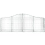  Obokana gabionska košara 8 kosov 200x30x60/80cm cinkano železo, (20758496) | Shoptok.si