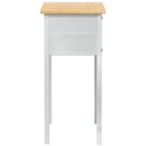  Konzolna miza s polico Bela 73 x 35 x 73 cm Masivno borovo les, (5000201689) | Shoptok.si