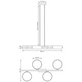  Visilica na sajli DRUMZ 4xE14/10W/230V, bež | Eponuda.com