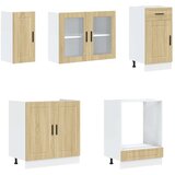  Set kuhinjskih ormarića od 8 dijelova "Porto" od hrasta Sonoma, inženjerski drvo | shoptok.hr