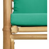  Vrtna sofa od bambusa sa zelenim jastucima | shoptok.hr