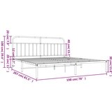 vidaXL Metalni okvir za krevet s uzglavljem crni 193x203 cm Cijene