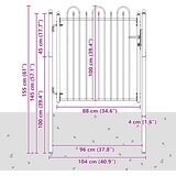  Ogradna vrata DRONTEN 100 x 100 cm Metal Može se zaključati | shoptok.hr