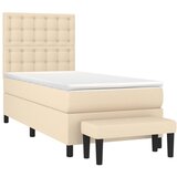  s oprugama i madracem krem 100 x 200 cm od tkanine | shoptok.hr