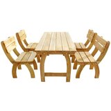 The Living Store Zunanja jedilna garnitura 5-delna impregnirana borovina - Komplet Vrtnega Pohištva, (21422387) | Shoptok.si
