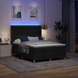  s opruga kutije s LED trakama Crna 140 x 200 cm tkanina | shoptok.hr
