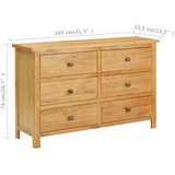  Komoda s ladicama 105 x 33,5 x 73 cm od masivne hrastovine | Eponuda.ba