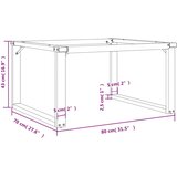  Noge za stolić za kavu s O-oblikom 80x70x43 cm čelik | shoptok.hr
