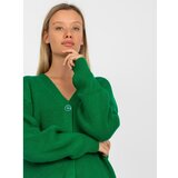 Fashion Hunters Green cardigan with decorative buttons RUE PARIS Cene