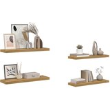  Polica na zidu 4 kom. Smeđa 80 x 23,5 x 3,8 cm | shoptok.hr