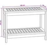  Stolić za kupatilo Prirodna 60 x 30 x 45 cm Čvrsto teak drvo | Eponuda.ba