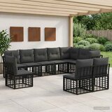  Set vanjskih sofa Crna Poliester | shoptok.hr