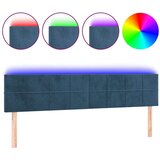 vidaXL LED uzglavlje tamnoplavo 200x5x78/88 cm baršunasto | shoptok.hr