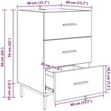  Noćni ormar Staro drvo 40 x 40 x 66 cm Konstruirano drvo | shoptok.hr