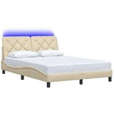 vidaXL Okvir kreveta s LED-om bez krem madraca 120x200 cm Tkanina | shoptok.hr