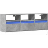  Zidni TV ormarić s LED svjetlima boja betona 130 x 31 x 45 cm | Eponuda.ba