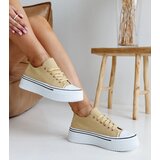 Gemre Dark Beige Sneakers on Thick Sole Bahira | Shoptok.si