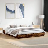Furnova Posteljni okvir z LED diodami dimljeni hrast 180x200 cm, (21939521) Cene