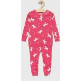 GAP Dječja pamučna pidžama boja: ružičasta, s uzorkom