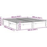  Posteljni okvir brez vzmetnice vošč. rjav 180x200 cm borovina, (21791874) | Shoptok.si