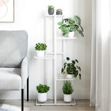 vidaXL Stalak za cvijeće s 5 razina 43 x 22 x 98 cm bijeli metalni | shoptok.hr