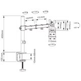 Gembird MA-D1-033 podesivi stoni držač za monitor jedna ruka-produženi, tilt, 17-32 max.9kg | Eponuda.com