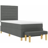  s opruga kutije Tamno siva 200 x 90 cm tkanina | shoptok.hr