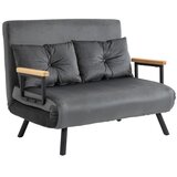 Nesta Raztegljiv kavč z leži&amp;scaron;čem in predalom, žametni videz, temno siv, 102x73x81 cm, z blazinami, (5000493791) Slike