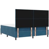 Box Postelja z vzmetnico z vzmetnico Temno modra 180 x 200 cm Žamet, (5000126799) | Shoptok.si
