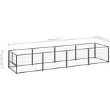  Kavez za pse crni 4 m² čelični | shoptok.hr