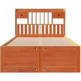  s regalom za knjige bez madraca 135 x 190 cm od borovine | shoptok.hr