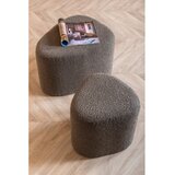 Leitmotiv Sivo-rjav tabure iz tkanine bouclé Ada – | Shoptok.si