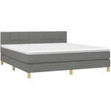  box spring s madracem LED tamnosivi 180x200 cm tkanina | shoptok.hr