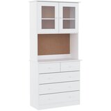  Visoka komoda ALTA bijela 77 x 35 x 165 cm od masivne borovine | Shoptok.si